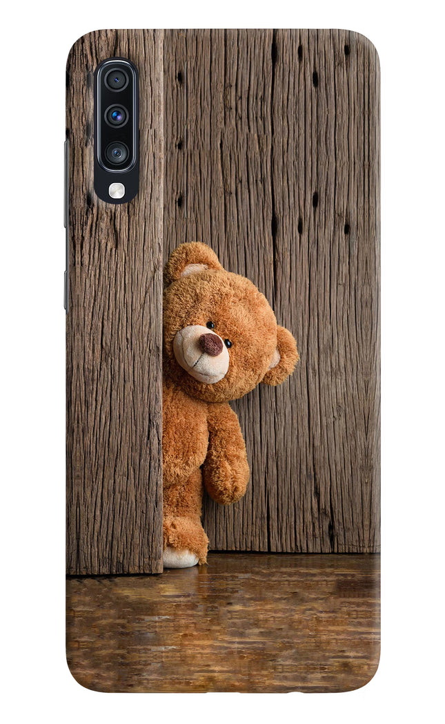Teddy Wooden Samsung A70 Hard Case Back Cover by Casekaro