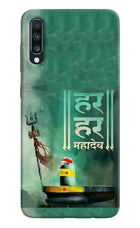 Har Har Mahadev Shivling Samsung A70 Hard Case Back Cover by Casekaro