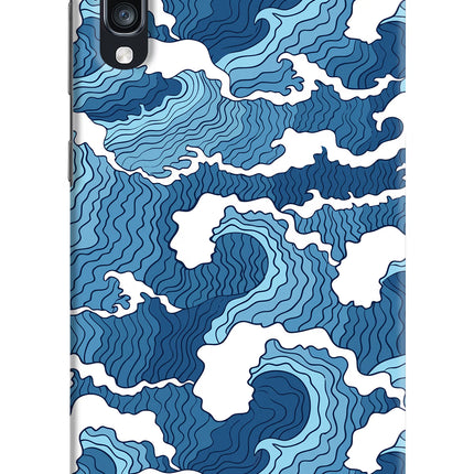 Blue Waves Samsung A70 Hard Case Back Cover by Casekaro