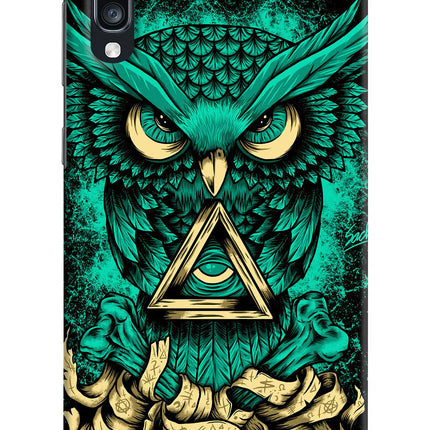 Green Owl Samsung A70 Hard Case Back Cover by Casekaro