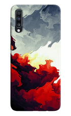 Fire Cloud Samsung A70 Hard Case Back Cover by Casekaro