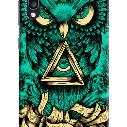 Green Owl Samsung A70 Hard Case Back Cover by Casekaro