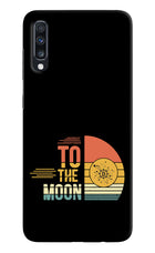 To the Moon Samsung A70 Hard Case Back Cover by Casekaro