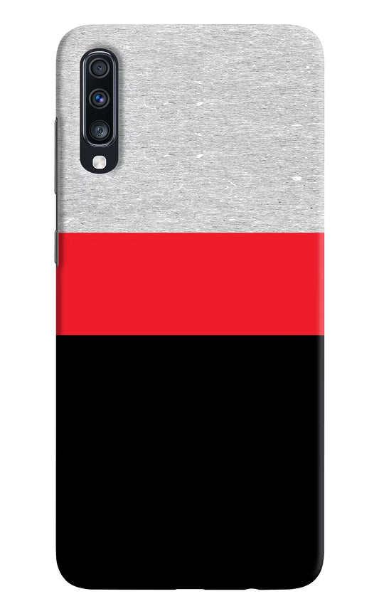 Tri Color Pattern Samsung A70 Hard Case Back Cover by Casekaro
