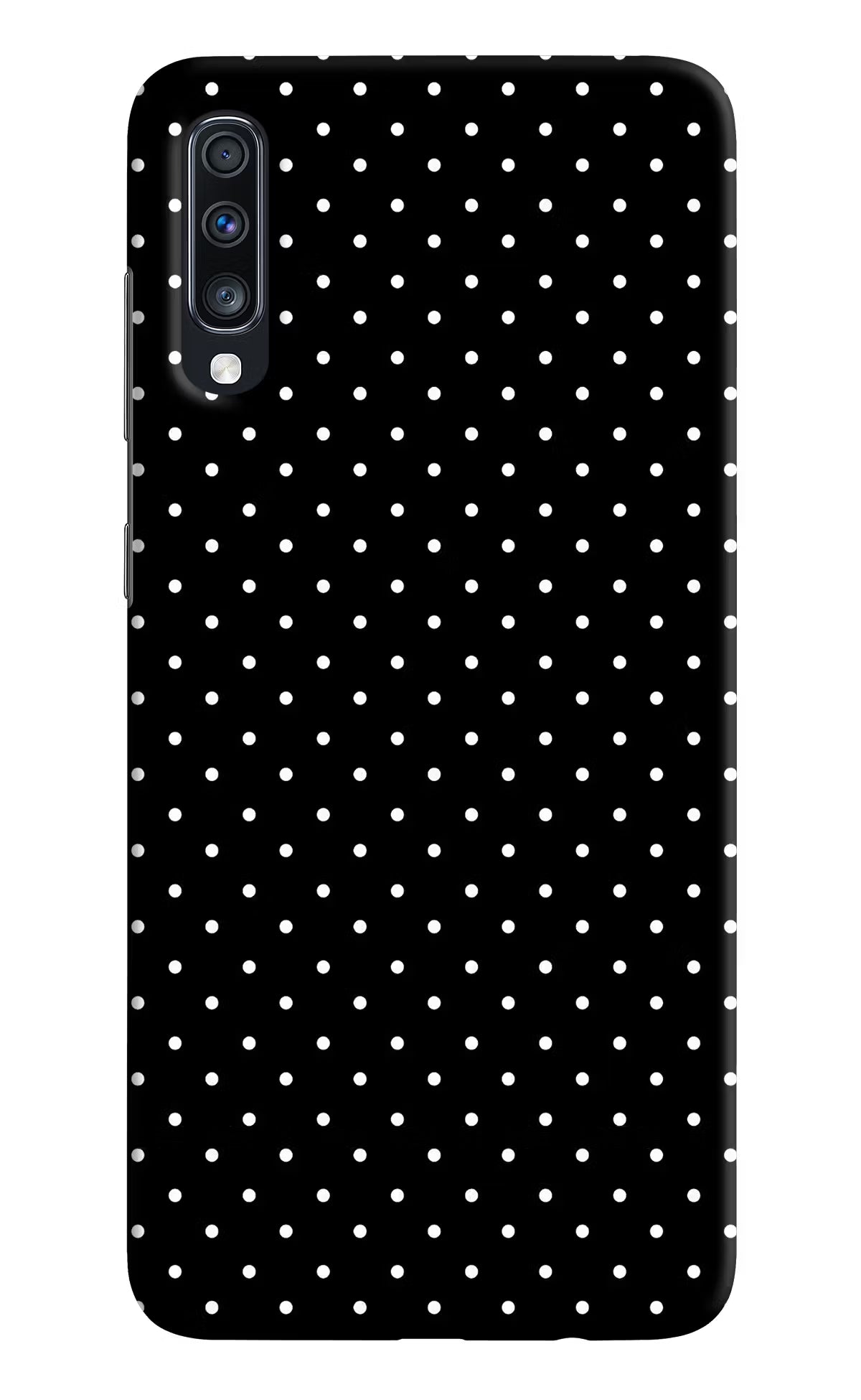 White Dots Samsung A70 Hard Case Back Cover by Casekaro
