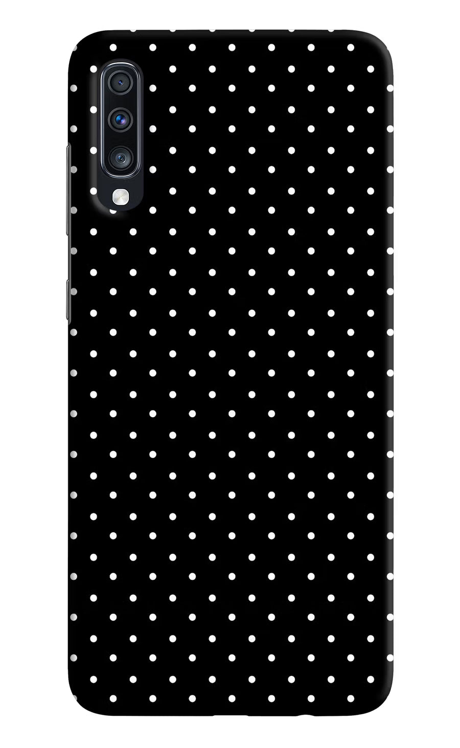 White Dots Samsung A70 Back Cover, Hard case