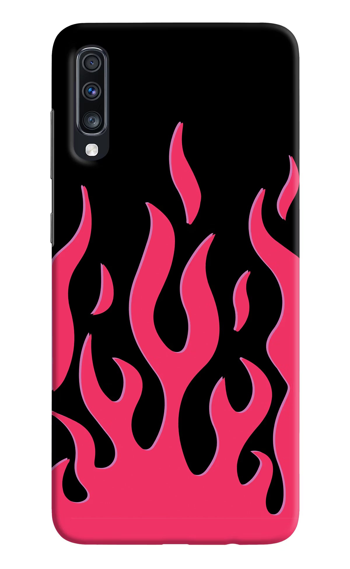Fire Flames Samsung A70 Hard Case Back Cover by Casekaro