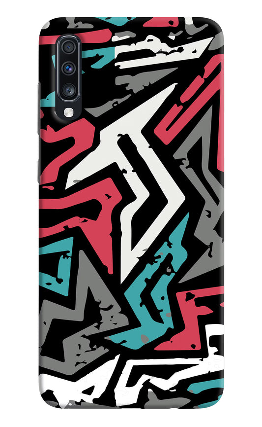 Geometric Graffiti Samsung A70 Hard Case Back Cover by Casekaro