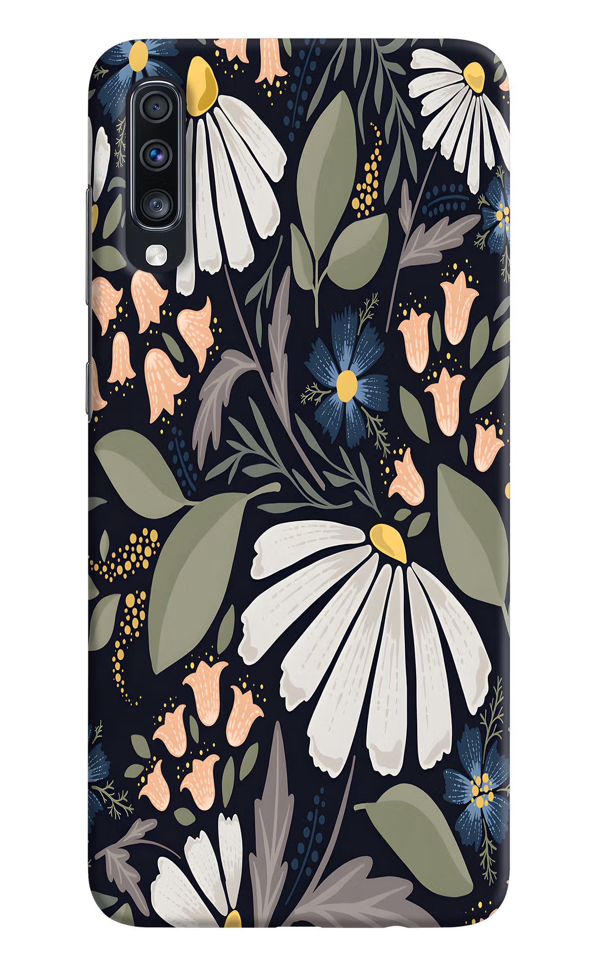 Flowers Art Samsung A70 Hard Case Back Cover by Casekaro