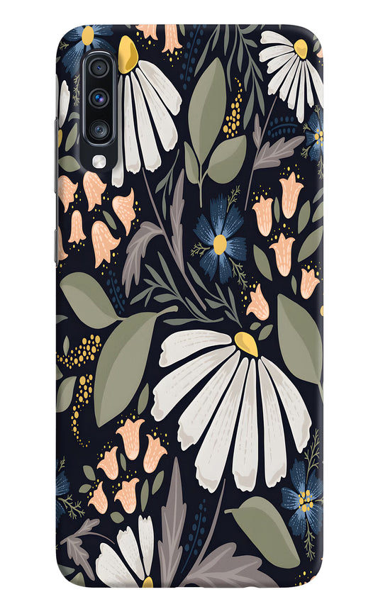 Flowers Art Samsung A70 Hard Case Back Cover by Casekaro