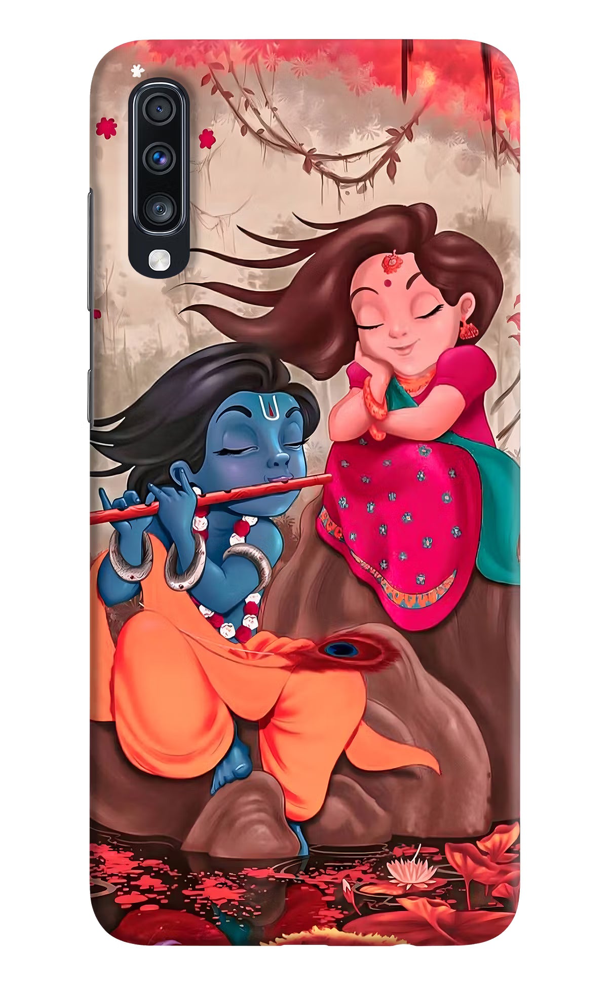 Radhe Krishna Samsung A70 Hard Case Back Cover by Casekaro