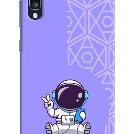 Cute Astronaut Chilling Samsung A70 Hard Case Back Cover by Casekaro