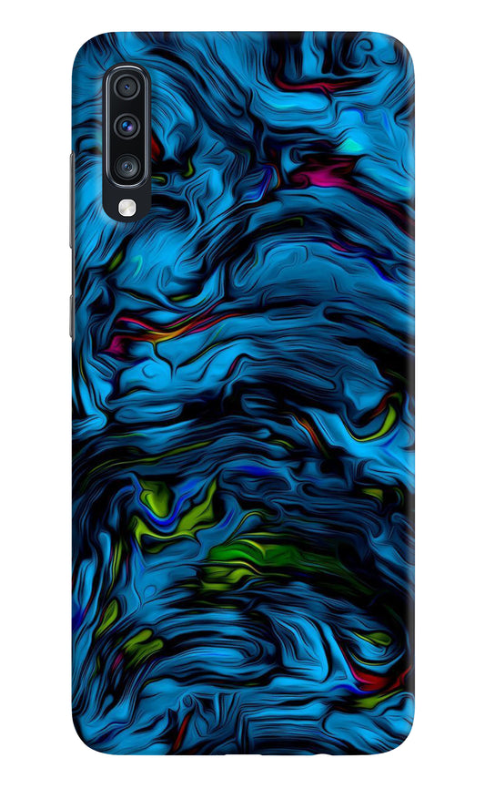 Dark Blue Abstract Samsung A70 Back Cover