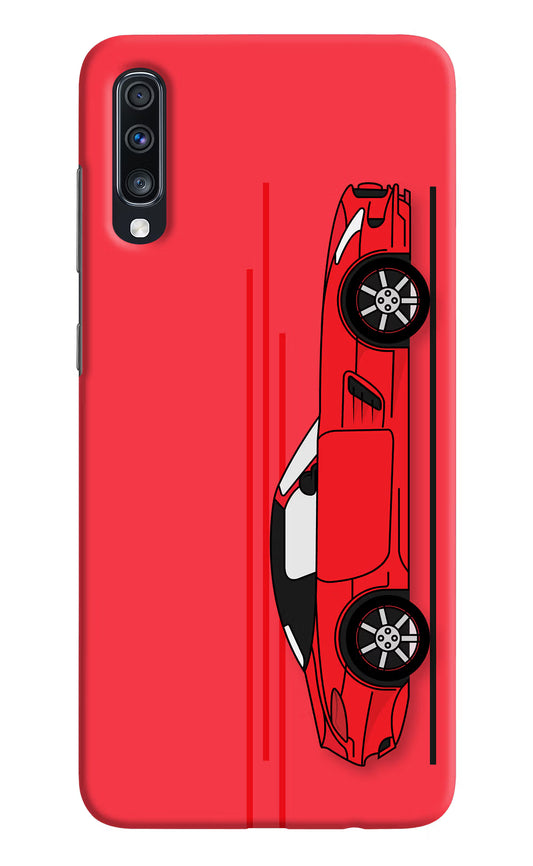 Red Velocity Samsung A70 Hard Case Back Cover by Casekaro