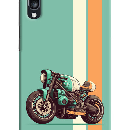 Striped Moto Drift Samsung A70 Hard Case Back Cover by Casekaro