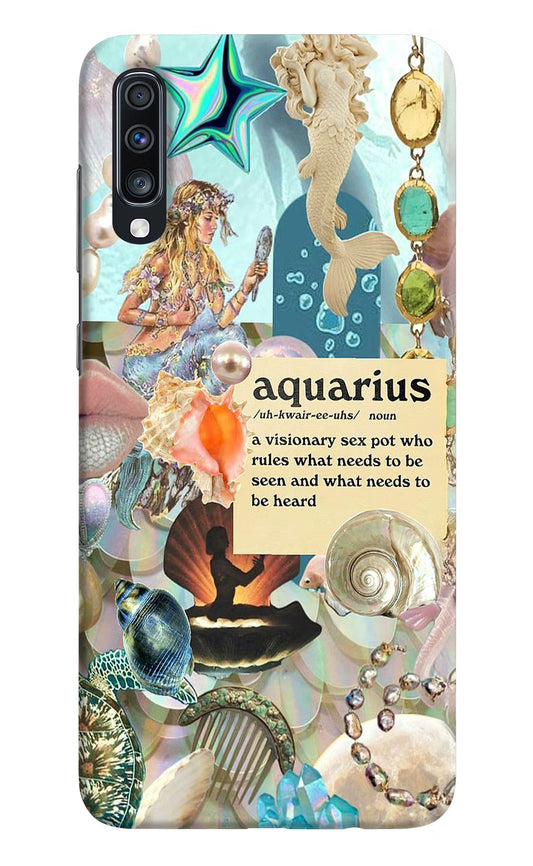 Aquarius Zodiac Samsung A70 Hard Case Back Cover by Casekaro