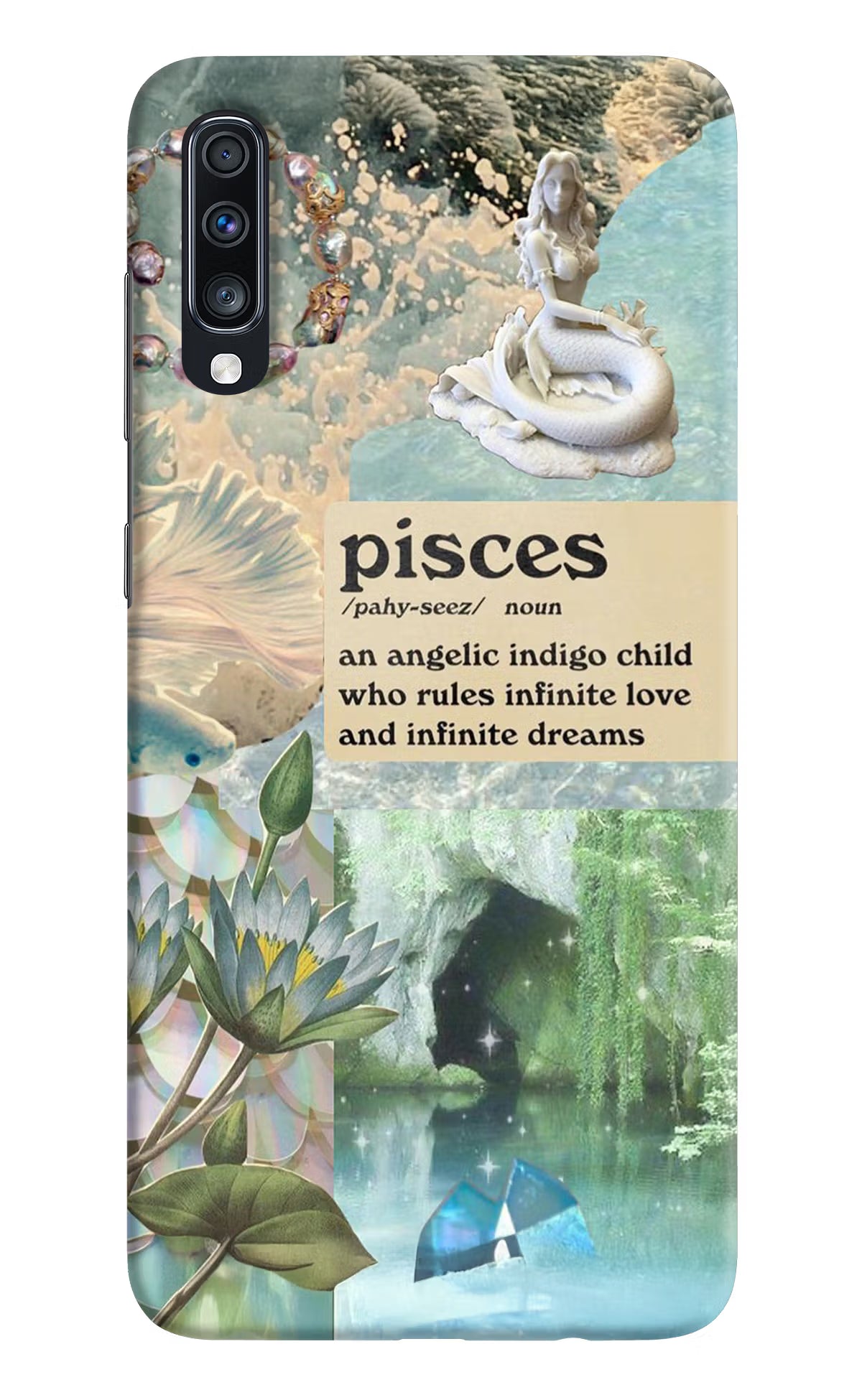 Pisces Zodiac Samsung A70 Hard Case Back Cover by Casekaro