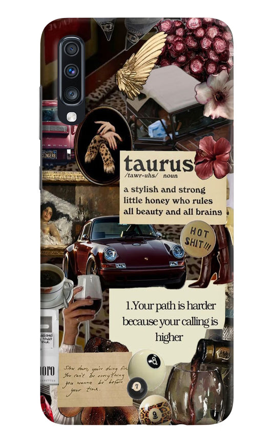 Taurus Zodiac Samsung A70 Hard Case Back Cover by Casekaro