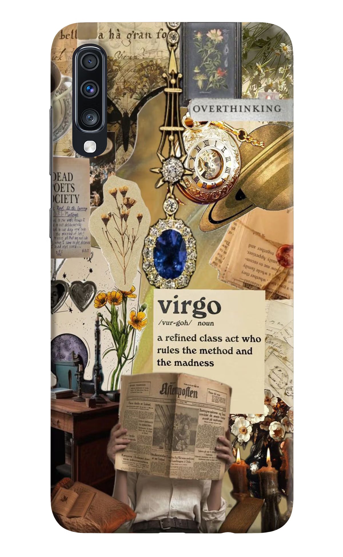 Virgo Zodiac Samsung A70 Hard Case Back Cover by Casekaro