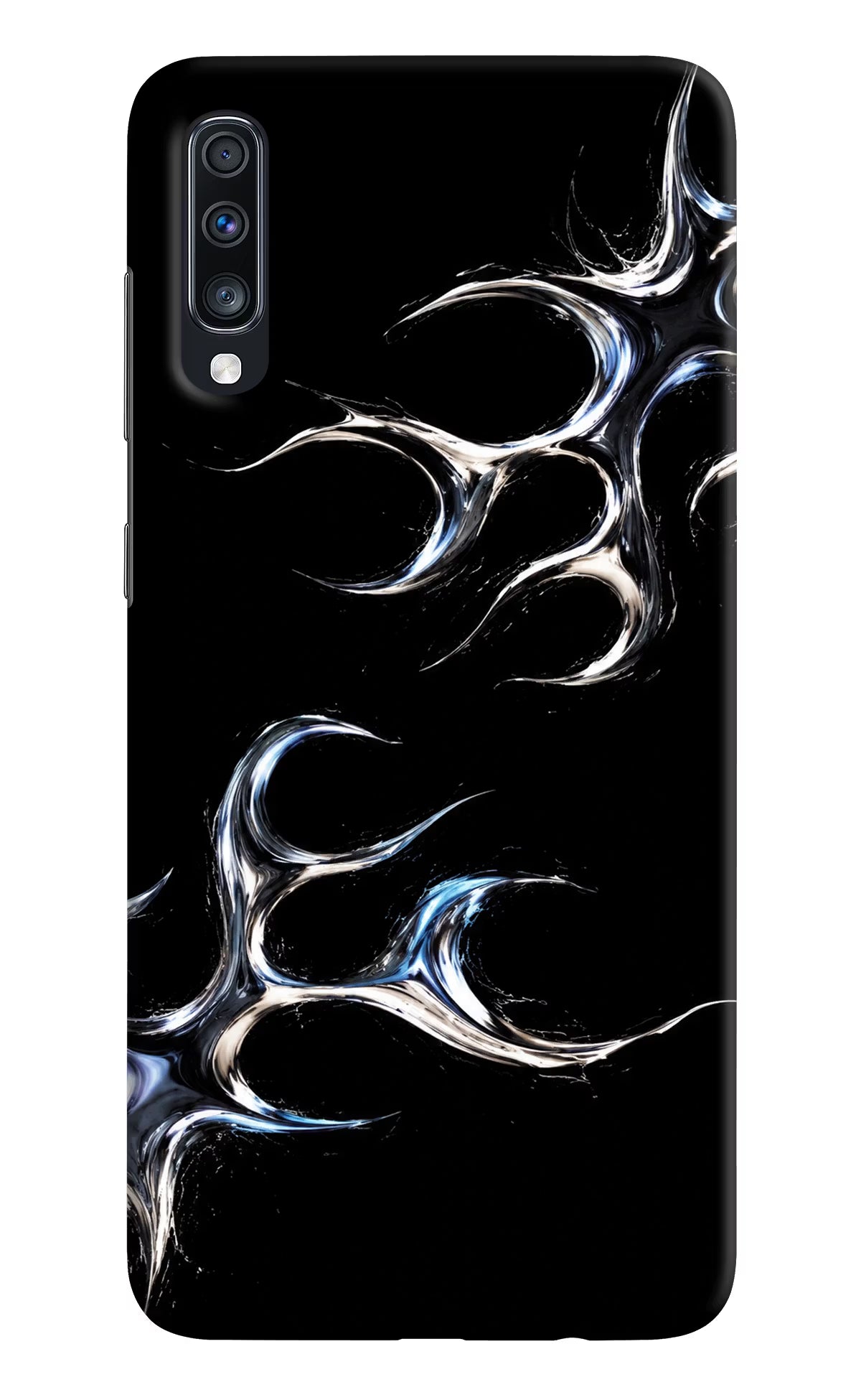 Chrome Tribal Samsung A70 Hard Case Back Cover by Casekaro