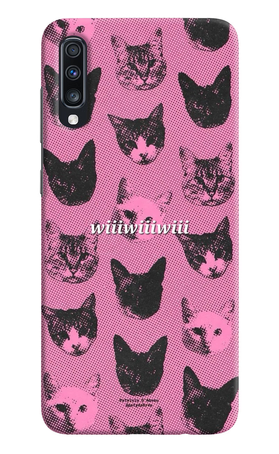 Pink Cats Samsung A70 Back Cover, Hard case