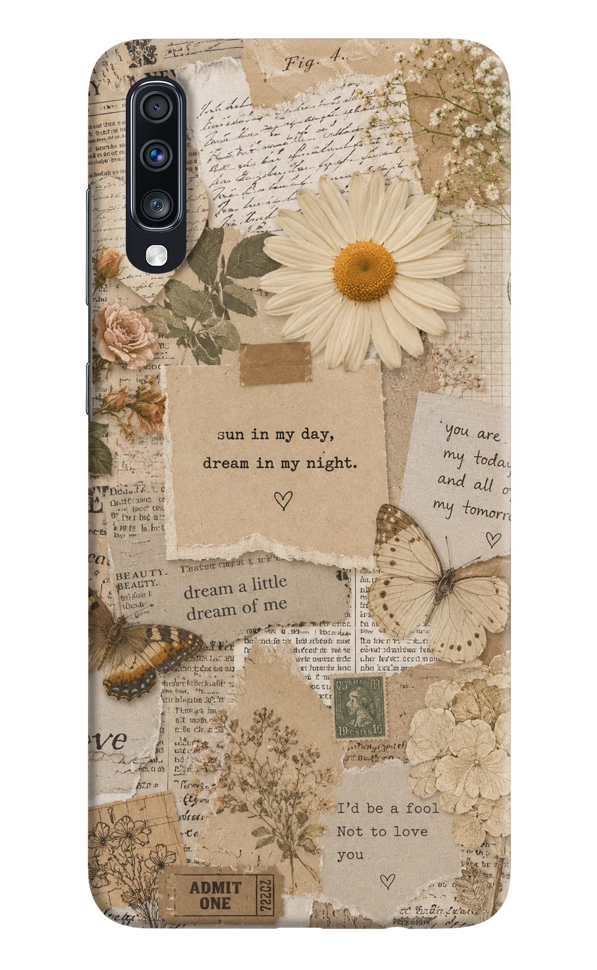 Vintage case Samsung A70 Back Cover