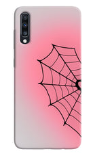 Pink Web Samsung A70 Hard Case Back Cover by Casekaro