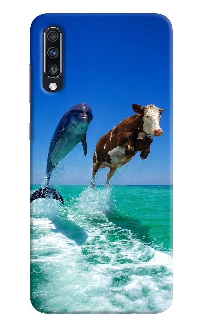 Dolphin vs Cow Samsung A70 Hard Case Back Cover by Casekaro