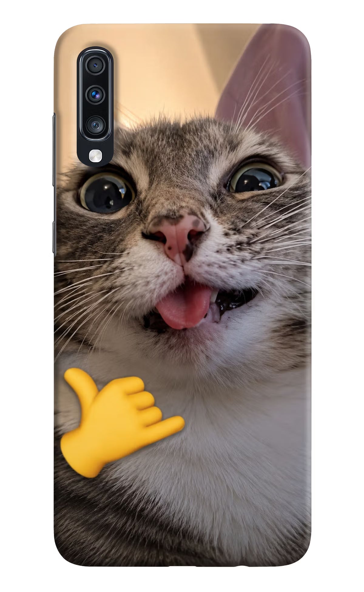 Silly Cat Call Samsung A70 Back Cover