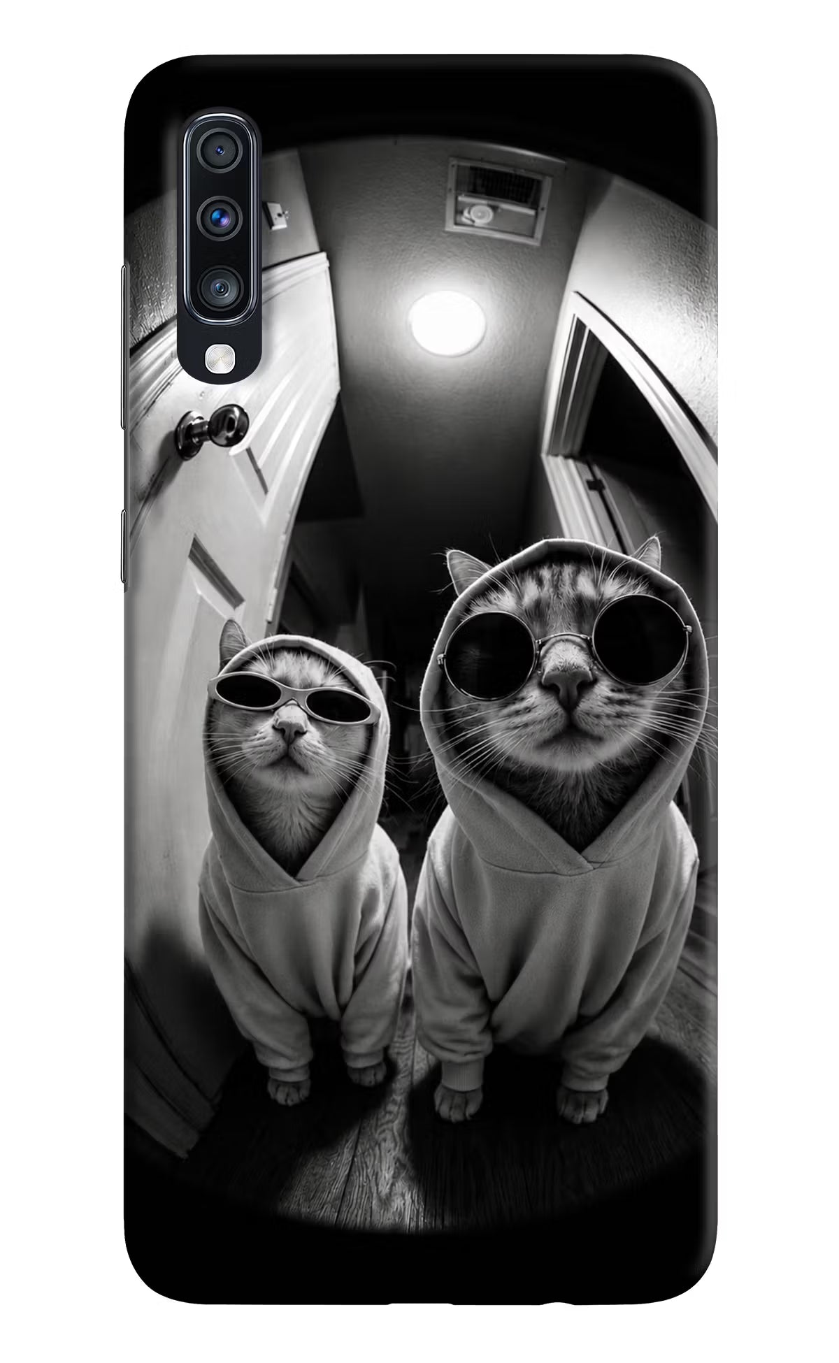 Hood Cats Samsung A70 Back Cover