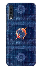 Koi Blue Samsung A70 Hard Case Back Cover by Casekaro