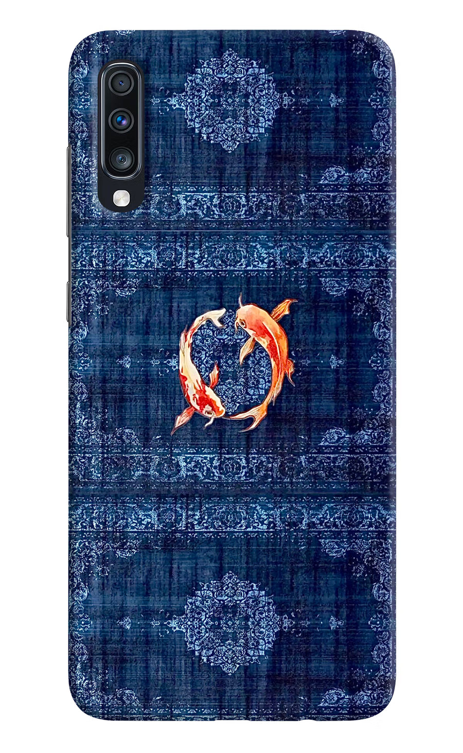 Koi Blue Samsung A70 Back Cover, Hard case