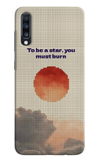Pixel Sun Samsung A70 Hard Case Back Cover by Casekaro
