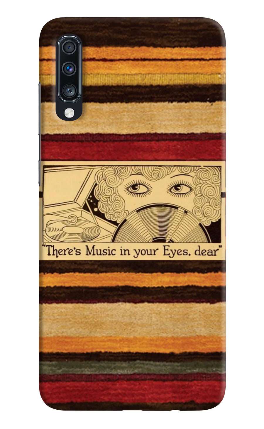 Vinyl Stripes Samsung A70 Back Cover, Hard case