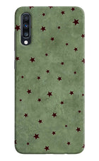 Green Stars Samsung A70 Hard Case Back Cover by Casekaro