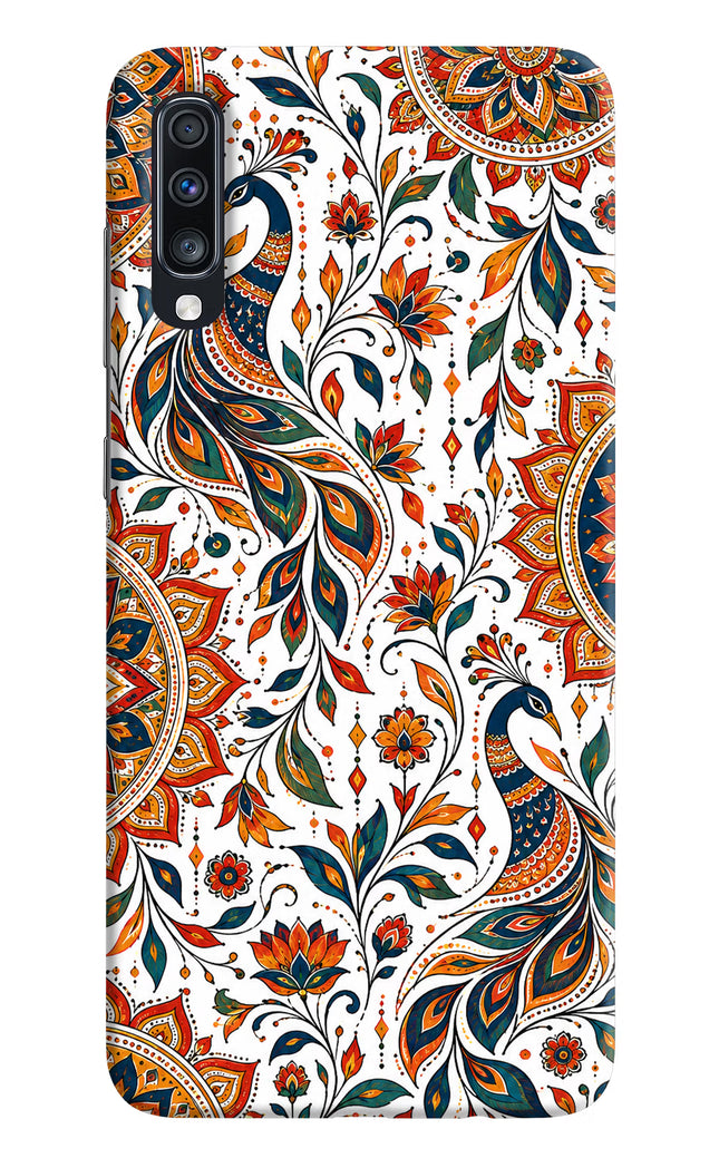 White Mayura Samsung A70 Hard Case Back Cover by Casekaro