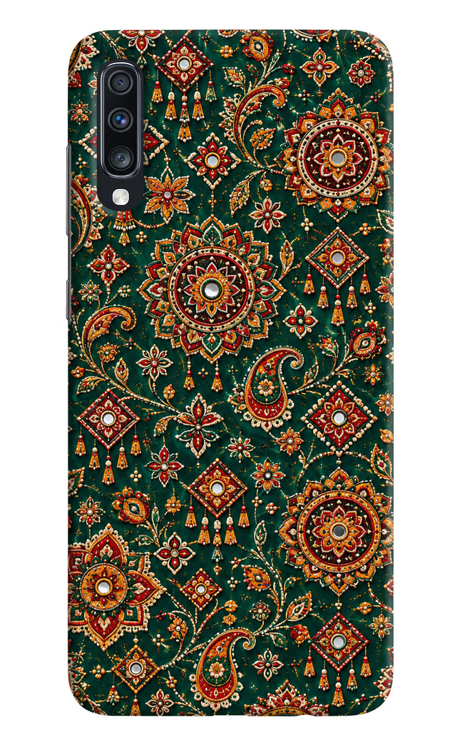 Green Pataka Samsung A70 Hard Case Back Cover by Casekaro
