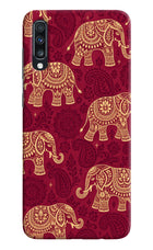 Maroon Elephant Samsung A70 Hard Case Back Cover by Casekaro