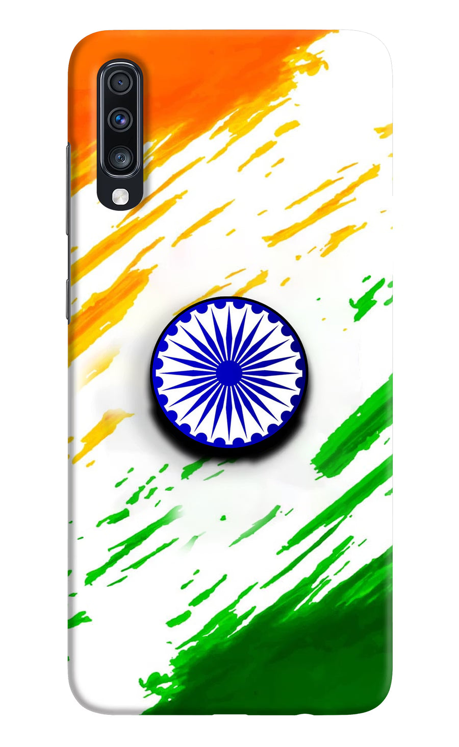 Indian Flag Ashoka Chakra Samsung A70 Pop Case, Hard case