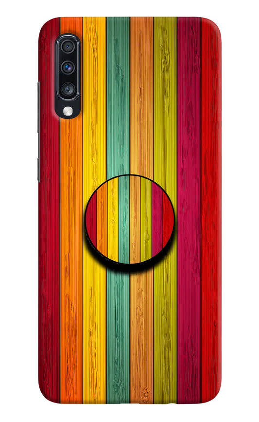 Multicolor Wooden Samsung A70 Pop Case by Casekaro