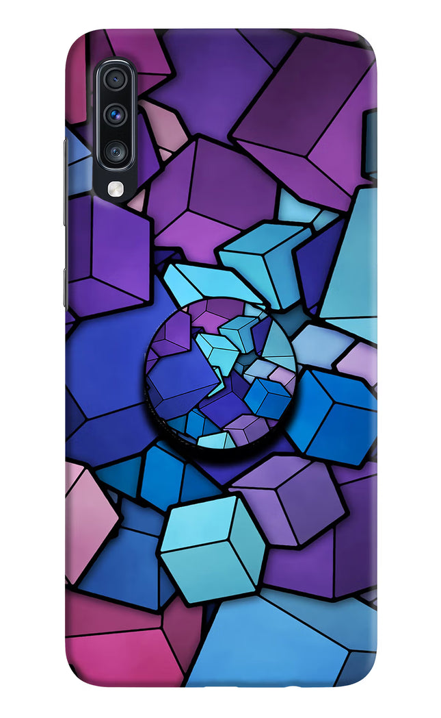 Cubic Abstract Samsung A70 Pop Case by Casekaro