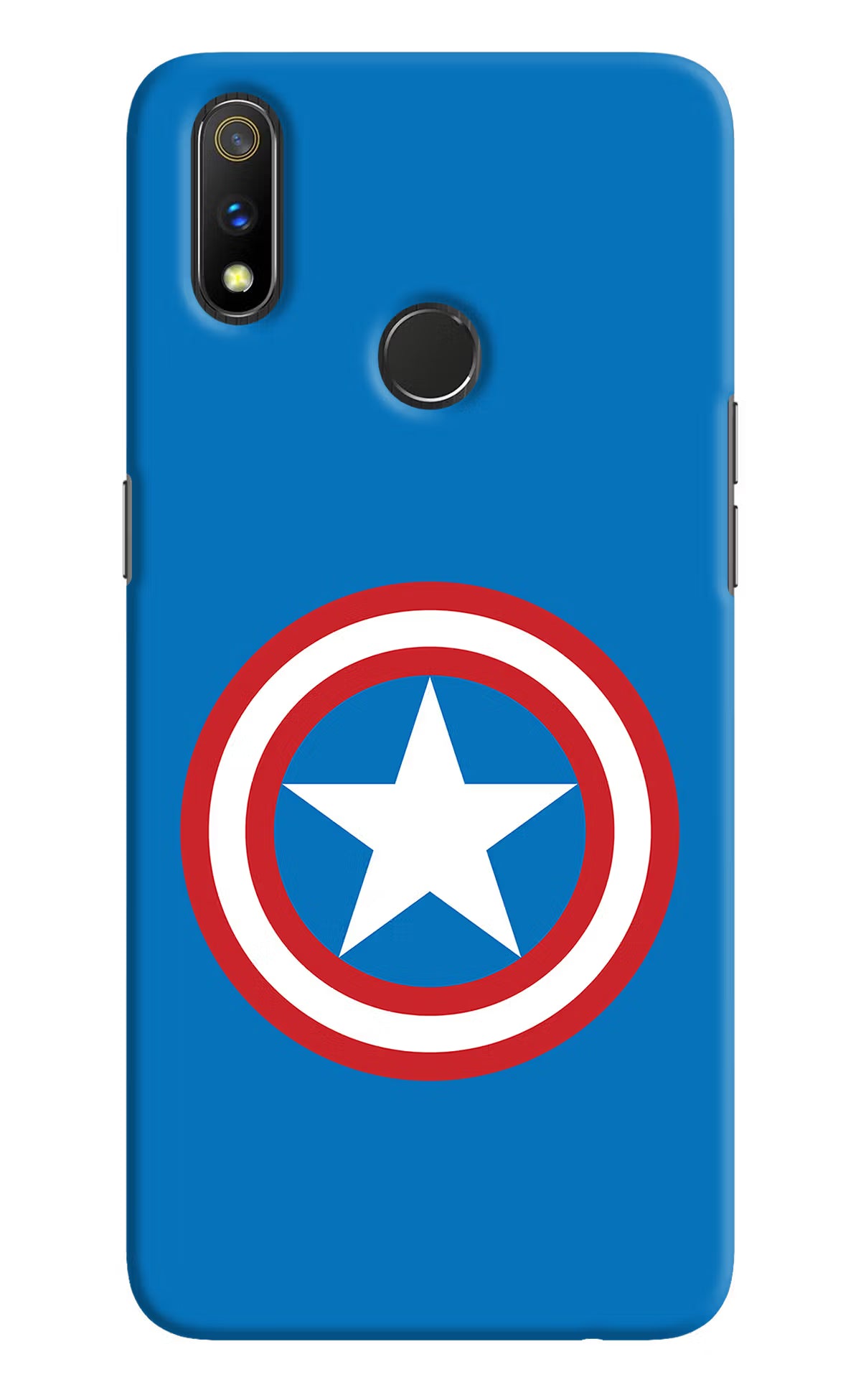 Captain America Logo Realme 3 Pro Hard Case Back Cover by Casekaro