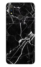 Black Marble Pattern Realme 3 Pro Hard Case Back Cover by Casekaro