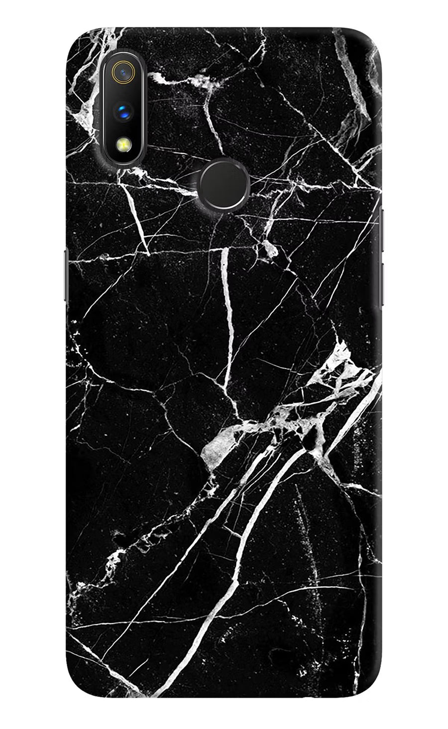 Black Marble Pattern Realme 3 Pro Back Cover, Hard case