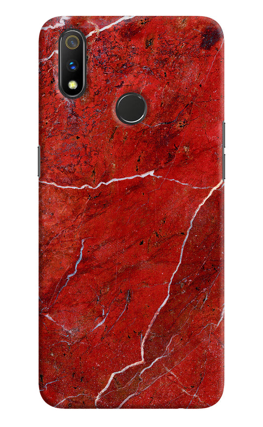 Red Marble Design Realme 3 Pro Hard Case Back Cover by Casekaro