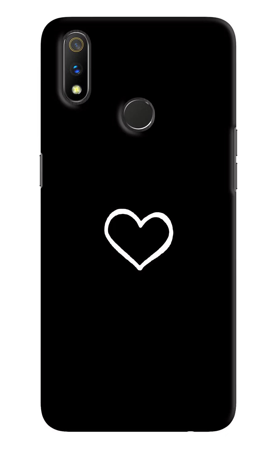 Heart Realme 3 Pro Back Cover, Hard case
