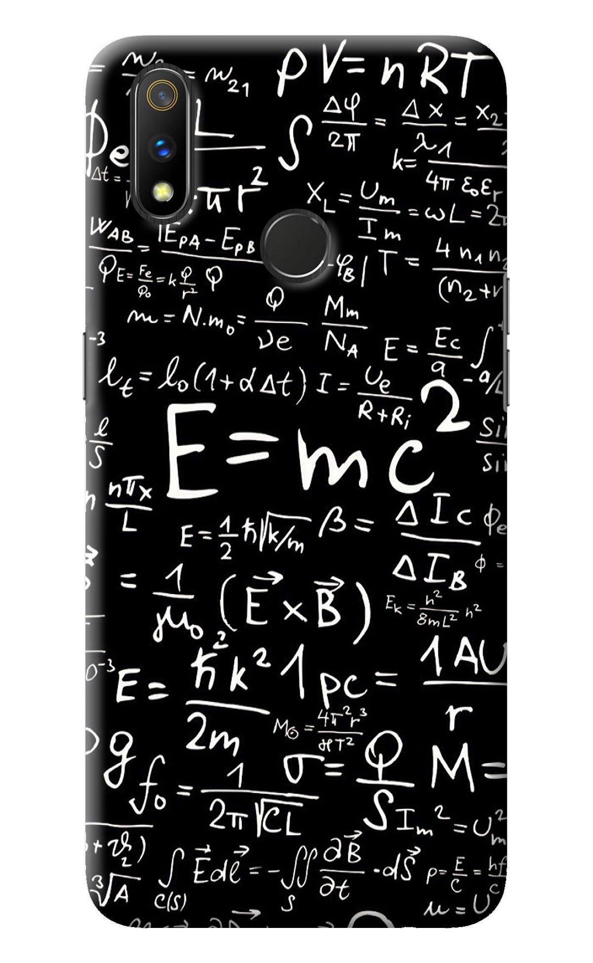 Physics Albert Einstein Formula Realme 3 Pro Back Cover