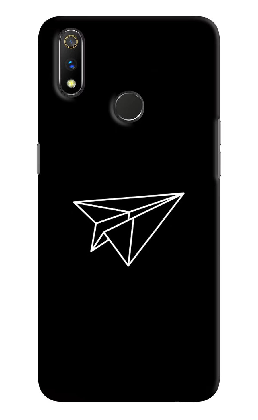 Paper Plane White Realme 3 Pro Back Cover, Hard case