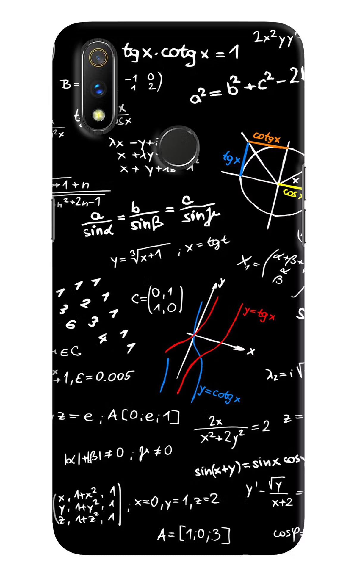 Mathematics Formula Realme 3 Pro Hard Case Back Cover by Casekaro