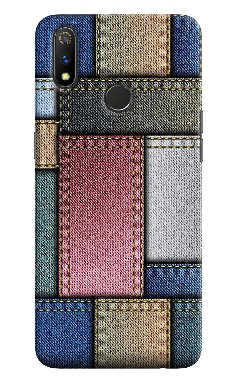 Multicolor Jeans Realme 3 Pro Back Cover, Hard case